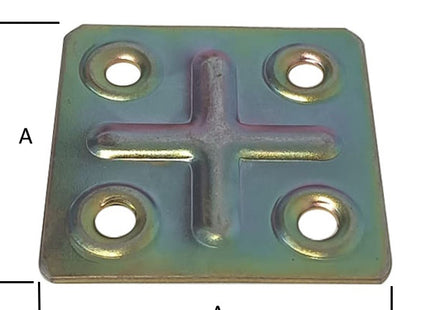 MINUTEX PIASTRE GIUNZIONE 4 FORI IN ACCIAIO ZINCATO IN CONF.DA PZ4