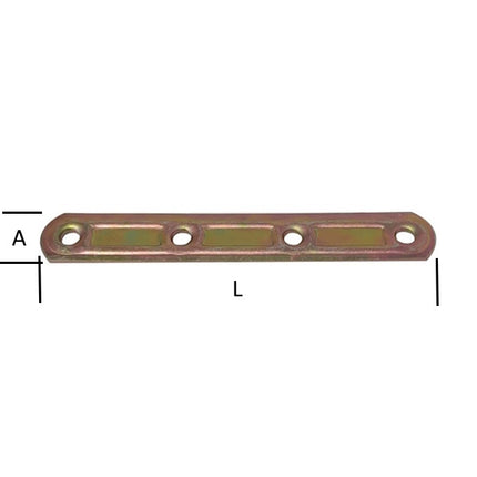 MINUTEX LASTRINE DIRITTE 4 FORI NERVATE IN ACCIAIO ZINCATO CONF.DA PZ4