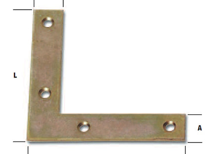 MINUTEX PIASTRA DI RINFORZO A SQUADRA IN ACCIAIO ZINCATO