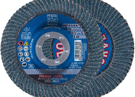PFERD DISCO LAMELLARE POLIFAN PFR CURVE STEELOX