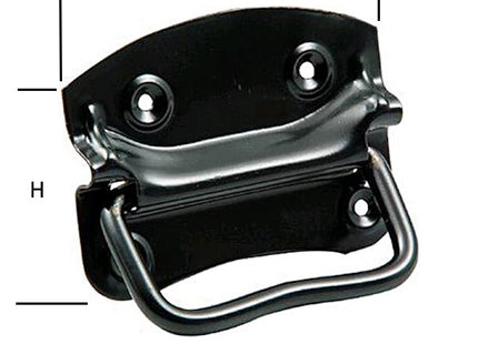 MINUTEX MANIGLIA PER BAULI IN ACCIAIO ZINCATO NERO