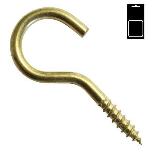 SODIFER GANCI A VITE PER LEGNO IN FERRO OTTONATO IN CONF.BLISTER