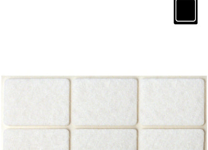 SODIFER FELTRINI ADESIVI RETTANGOLARI MM25X 35 BIANCO BLISTER PZ12