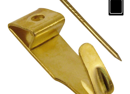 SODIFER GANCI PER QUADRI IN FERRO OTTONATO CON CHIODO IN CONF.BLISTER