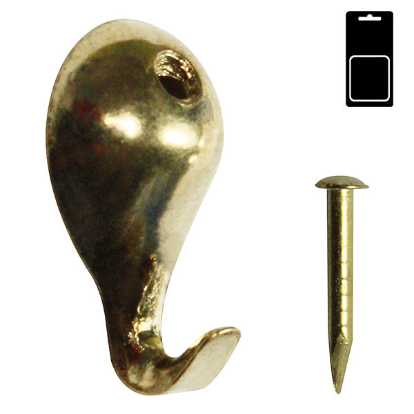 SODIFER GANCI PER QUADRI A GOCCIA IN OTTONE CON CHIODO IN CONF.BLISTER