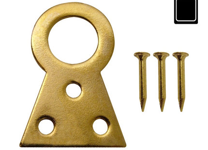 SODIFER ATTACCAGLIE FISSE A TRIANGOLO IN FERRO OTTONATO IN BLISTER