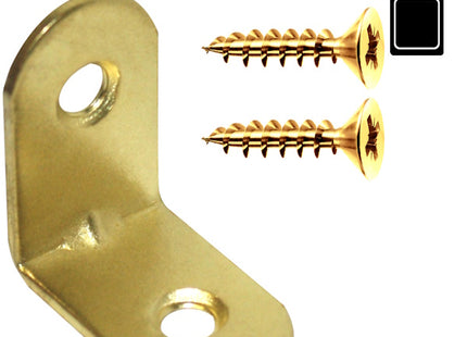 SODIFER MENSOLINE A SQUADRO IN FERRO OTTONATO CON VITI IN CONF.BLISTER