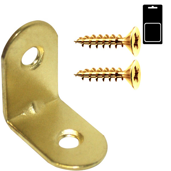 SODIFER MENSOLINE A SQUADRO IN FERRO OTTONATO CON VITI IN CONF.BLISTER