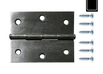SODIFER CERNIERE QUADRE IN FERRO LUCIDO CON VITI IN BLISTER