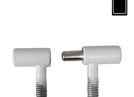 SODIFER CERNIERE ANUBA A VITE IN ACCIAIO BIANCO IN CONF.BLISTER DA PZ 4