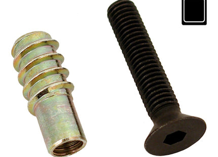 SODIFER VITI DI GIUNZIONE IN FERRO BRUNITE CON BUSSOLA IN BLISTER DA PZ4