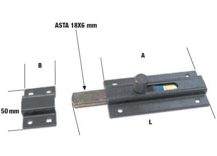 MINUTEX CATENACCIO TRASVERSALE IN ACCIAIO BRONZATO