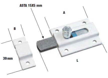 MINUTEX CATENACCIO TRASVERSALE MIGNON IN ACCIAIO BRONZATO