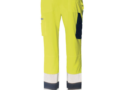 ISSA PANTALONE ALTA VISIBILITA&apos; LIGHT GIALLO FLUO/BLU NAVY