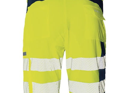 ISSA PANTALONCINO ALTA VISIBILITA&apos; LIGHT GIALLO FLUO/BLU NAVY