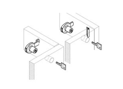 MERONI SERRATURA DA APPLICARE CON CILINDRO PER MOBILI ART.2131