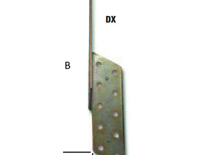 MINUTEX PIASTRA ANGOLARE SFALSATA DESTRA IN ACCIAIO ZINCATO