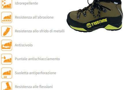 TREEMME SCARPONCINO ANTINFORTUNISTICO MOD. 91506/1 VERDE S7S