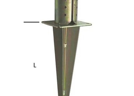 MINUTEX SUPPORTO TRAVI TONDE PER ANCORAGGIO AL TERRENO ACCIAIO ZINCATO