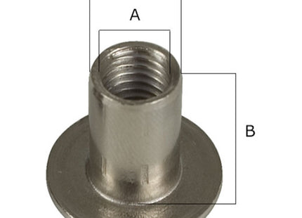 SIPA TESTINA NICHELATA CON FILETTO INTERNO