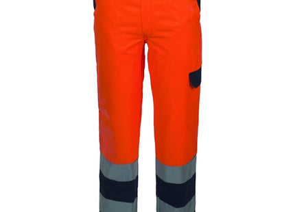 LUCENTEX PANTALONE ALTA VISIBILITA' MOD. HI-VIS COLORE ARANCIO/BLU TG.S*