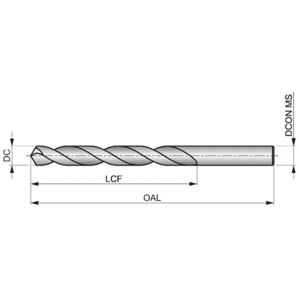 DORMER PUNTA ELICOIDALE A002 CORTA HSS TIN-TIP DIN338