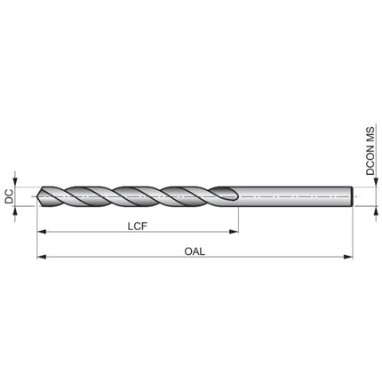 DORMER PUNTA ELICOIDALE A110 LUNGA HSS DIN340