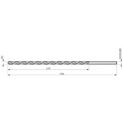DORMER PUNTA ELICOIDALE A125 EXTRA LUNGA HSS BS328