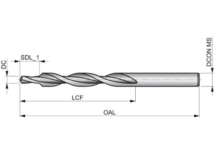 DORMER PUNTA A GRADINO A400 IN HSS A 90° PER VITI TSP