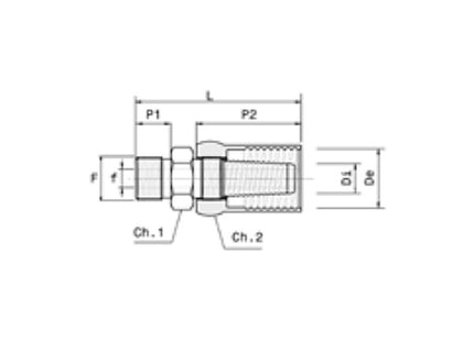 ANI ART. 10/C ATTACCO FILETTATO CON MASCHERINA