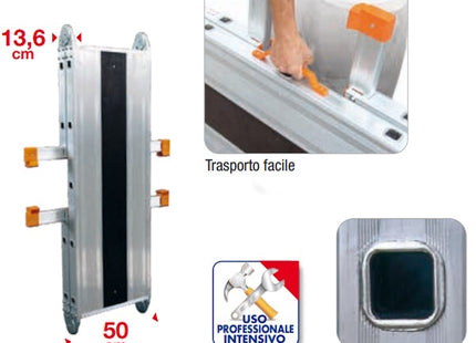 FACAL PEDANA DA LAVORO PIEGHEVOLE IN ALLUMINIO MOD. ALFA