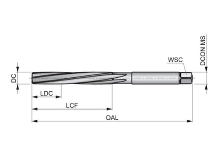 DORMER ALESATORE A MANO COD.CILINDRICO B100 HSS DIN 206