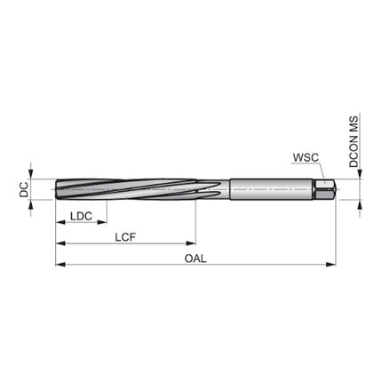 DORMER ALESATORE A MANO COD.CILINDRICO B100 HSS DIN 206