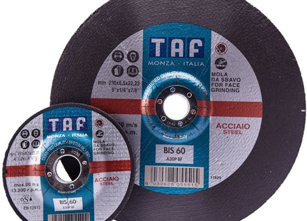TAF DISCO DA SBAVO CENTRO DEPRESSO PER ACCIAIO/INOX/GHISA
