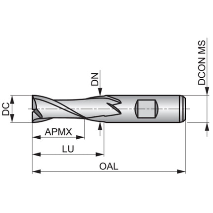 DORMER FRESA C123 CILINDRICA 2T PER CAVE HSS-E PM DIN844K
