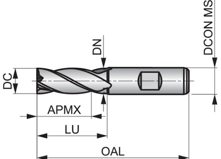 DORMER FRESA C246 CILINDRICA PER FINITURA HSS-E PM DIN844K