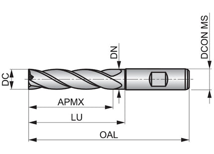 DORMER FRESA C273 CILINDRICA LUNGA HSS-E PM