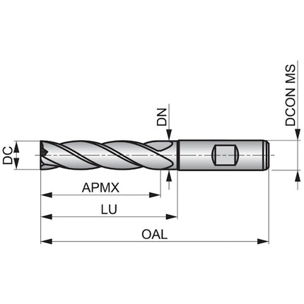 DORMER FRESA C273 CILINDRICA LUNGA HSS-E PM