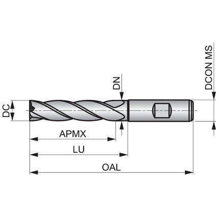 DORMER FRESA C295 CILINDRICA LUNGA HSS-E PM