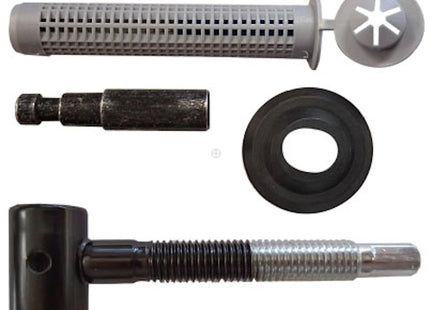 MANFREDI CARDINE A MURO CON TASSELLO IN RETE PERNO D.MM12 COLORE NERO