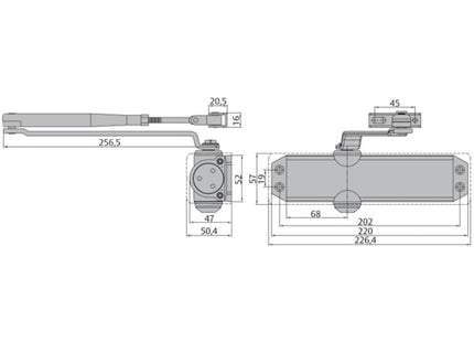 ASSA ABLOY CHIUDIPORTA AEREO SERIE DC120