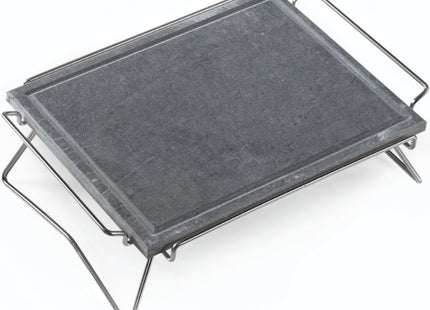 OMPAGRILL PIETRA OLLARE NATURALE CON SUPPORTO PIEGHEVOLE