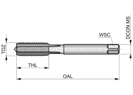 DORMER MASCHI A MANO E100 NO8 HSS PER FORI PASSANTI/CIECHI
