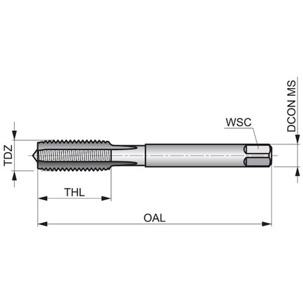 DORMER MASCHI A MANO E100 NO8 HSS PER FORI PASSANTI/CIECHI
