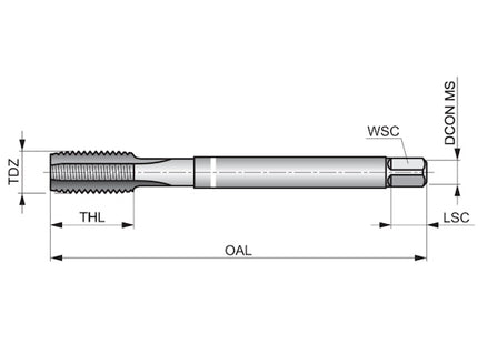 DORMER MASCHIO MACCHINA E252 HSS-E PER FORI CIECHI/PASSANTI