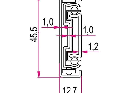 RAM GUIDE PER CASSETTI A SFERA ESTRAZIONE TOTALE PORTATA KG 30