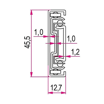 RAM GUIDE PER CASSETTI A SFERA ESTRAZIONE TOTALE PORTATA KG 30