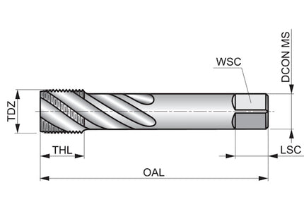 DORMER MASCHIO MACCHINA EX41 HSS-E PM PER FORI CIECHI G BSP
