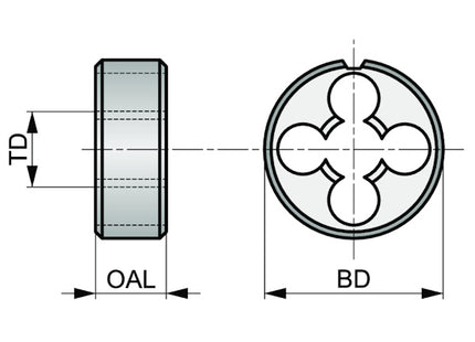 DORMER FILIERA F100 IMBOCCO CORRETTO HSS