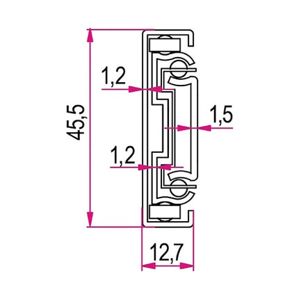 RAM GUIDE PER CASSETTI ESTRAZIONE TOTALE SOFT-SELF CLOSING KG40